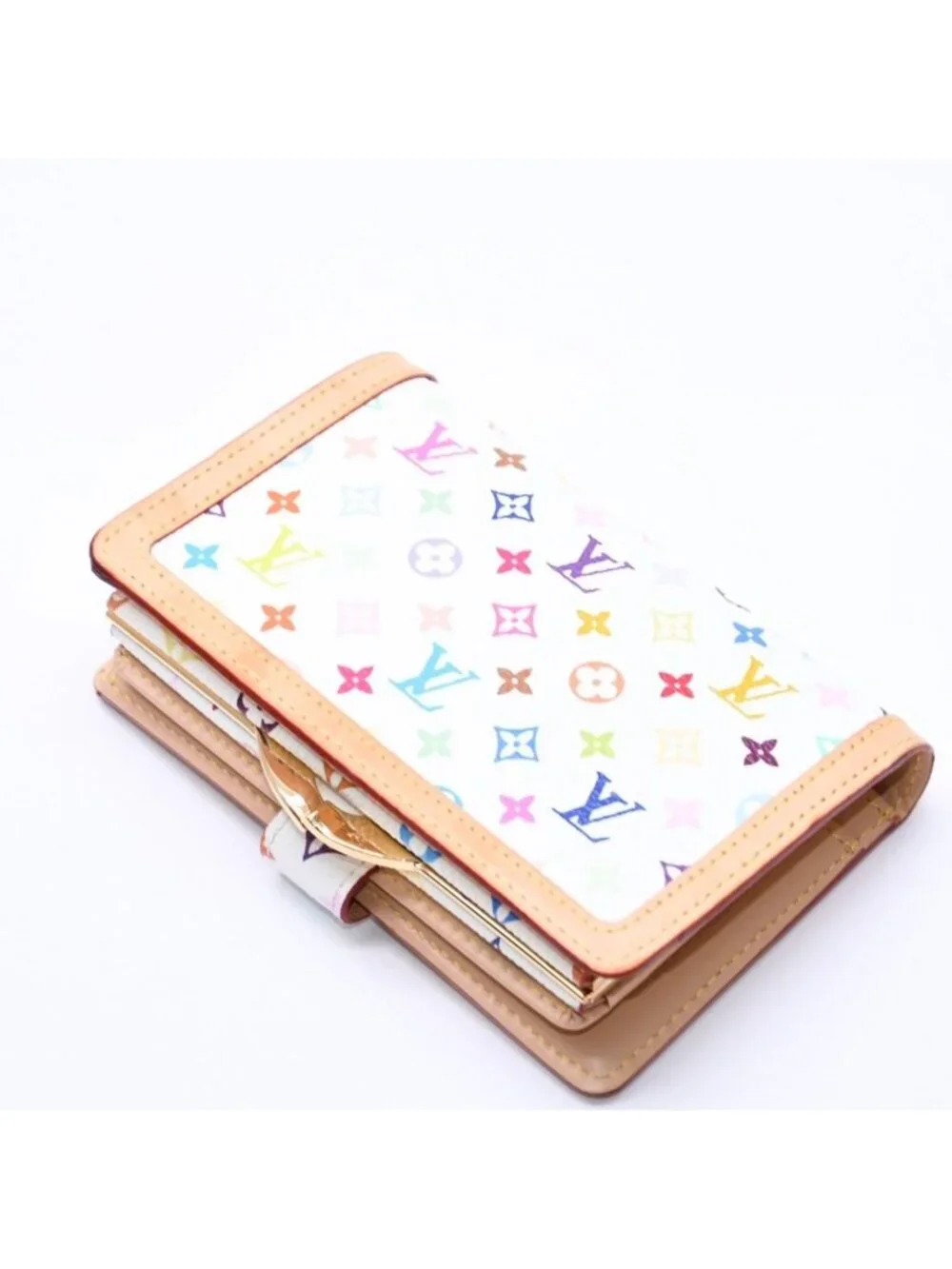 Louis Vuitton Portefeuille Vienois Bifold Wallet Monogram Multicolor White